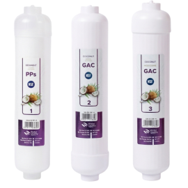 Alkalix Ön 3 Filtre Seti Çift GAC 1. Sınıf Kapalı Kasa